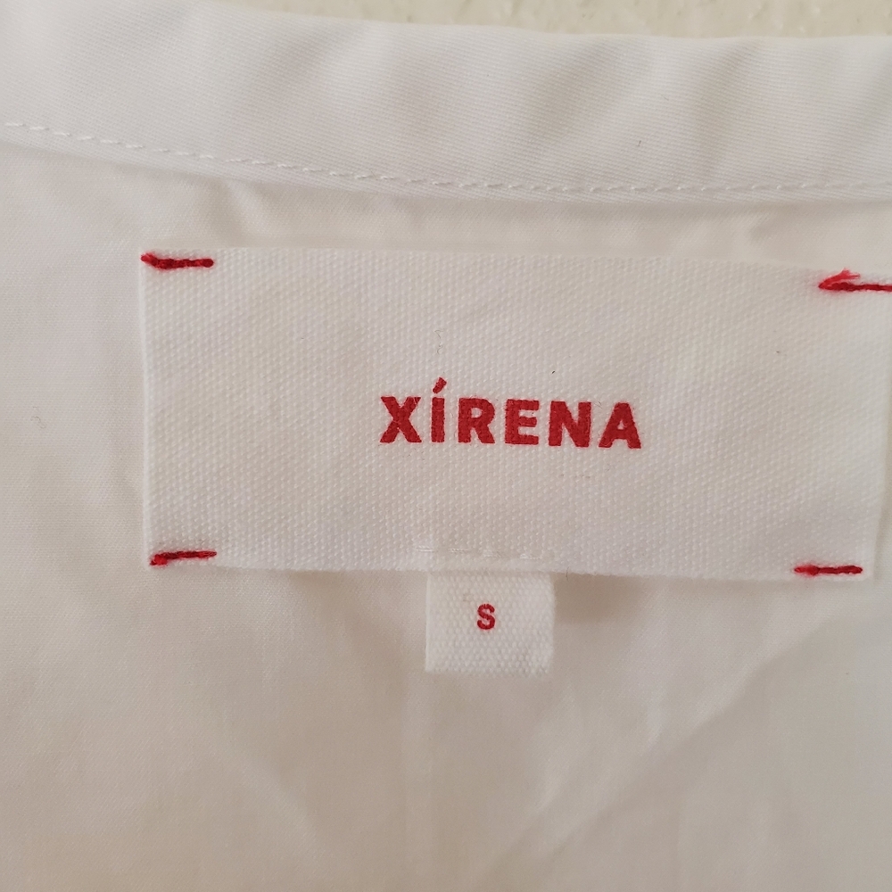 Xirena Ari Top In White Flutter Sleeve Blouse V Neck Sz S - Picture 2 of 10